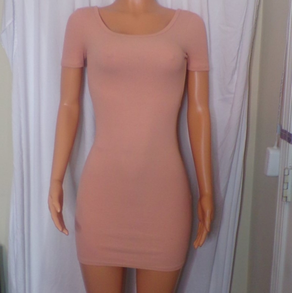 Salmon color mini dress Small - Picture 2 of 3